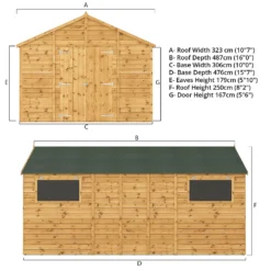 Mercia 16ft X 10ft Premium Shiplap Modular Workshop Shed - Including Installation -Gardening Series Store 13555753 8254949338069341