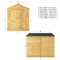 Mercia 8ft X 6ft Premium Windowless Shiplap Apex Shed - Including Installation -Gardening Series Store 13555777 4934949338186809