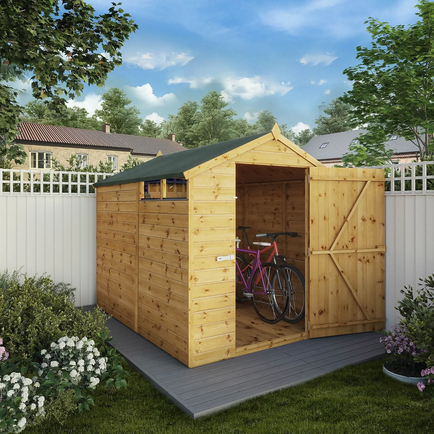 Mercia 8ft X 6ft Premium Shiplap Security Apex Shed 4 Mercia 8ft X 6ft Premium Shiplap Security Apex Shed - Image 2