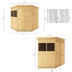 Mercia 7ft X 7ft Premium Shiplap Corner Shed -Gardening Series Store 13555793 1594949334173160