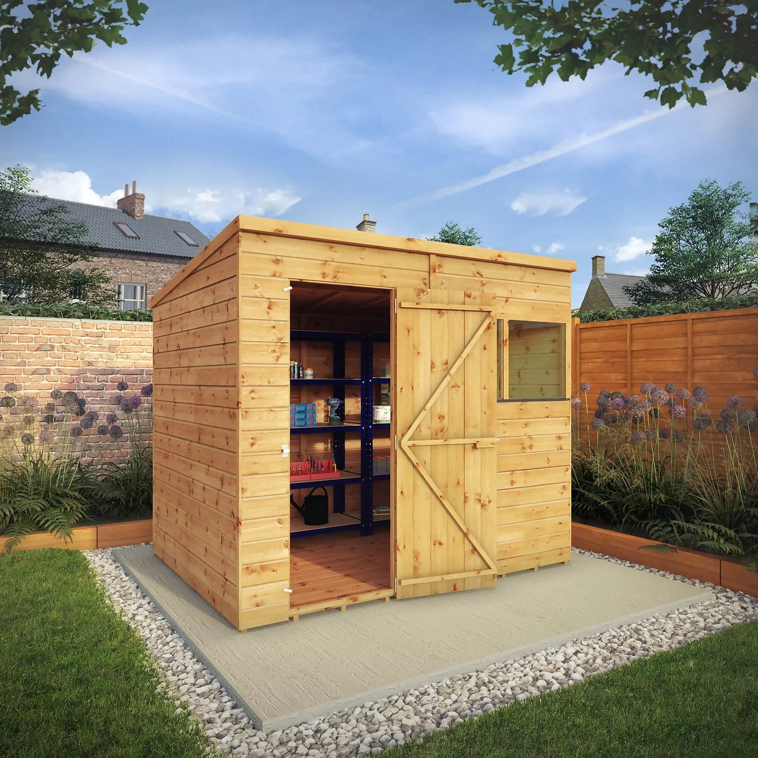 Mercia 8ft X 6ft Premium Shiplap Pent Shed - Including Installation 11 Mercia 8ft X 6ft Premium Shiplap Pent Shed - Including Installation - Image 9