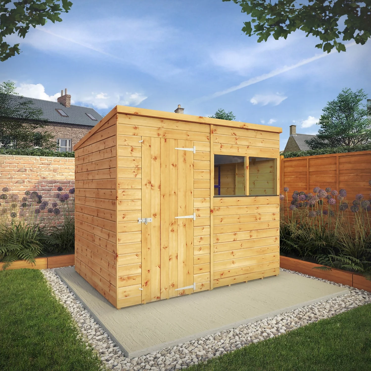 Mercia 8ft X 6ft Premium Shiplap Pent Shed - Including Installation 4 Mercia 8ft X 6ft Premium Shiplap Pent Shed - Including Installation - Image 2
