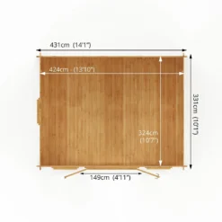 Mercia 4.5m X 3.5m Home Office Log Cabin 34mm -Gardening Series Store 13555844 1915025545427345
