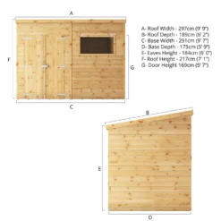 Mercia 10ft X 6ft Premium Shiplap Pent Shed - Including Installation -Gardening Series Store 13555852 1605011477959522