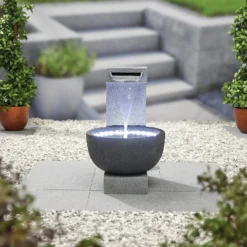 Stylish Fountain Solitary Pour Water Feature With LEDs -Gardening Series Store 13846046 4544962028419153