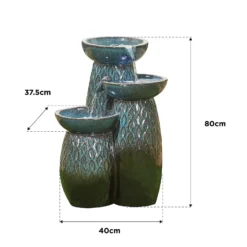 Stylish Fountain Glazed Trio Water Feature With LEDs 9 Stylish Fountain Glazed Trio Water Feature With LEDs -Gardening Series Store 13846047 1304962028404822