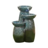 Stylish Fountain Glazed Trio Water Feature With LEDs -Gardening Series Store 13846047 1704962028280145