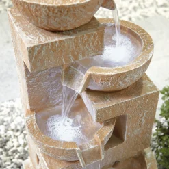 Stylish Fountain Sparkling Bowls Water Feature With LEDs 12 Stylish Fountain Sparkling Bowls Water Feature With LEDs -Gardening Series Store 13846048 6124971880433253