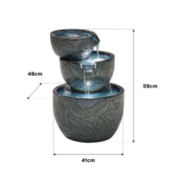 Stylish Fountain Fossil Leaf Water Feature With LEDs -Gardening Series Store 13846049 1804962028377735
