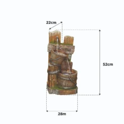 Stylish Fountain Fence Post Pours Water Feature With LEDs -Gardening Series Store 13846055 2704978881001455