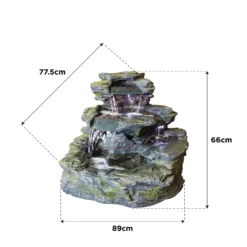 Stylish Fountain Garda Falls Water Feature With LEDs -Gardening Series Store 13846065 2124978881057603