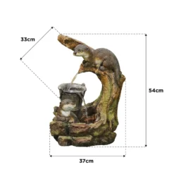 Stylish Fountain Otters Element Water Feature With LEDs 7 Stylish Fountain Otters Element Water Feature With LEDs -Gardening Series Store 13846070 1334978880968539