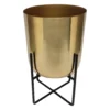 Brass Indoor Plant Pot With Cross Stand - 13.5cm 2 Brass Indoor Plant Pot With Cross Stand - 13.5cm -Gardening Series Store 13887188 1284999809603489