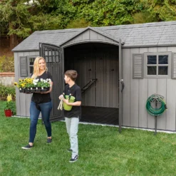 Lifetime 15 X 8ft Rough Cut Dual Entry Outdoor Storage Shed - Installation Included 14 Lifetime 15 X 8ft Rough Cut Dual Entry Outdoor Storage Shed - Installation Included -Gardening Series Store 13911316 1134978027782540