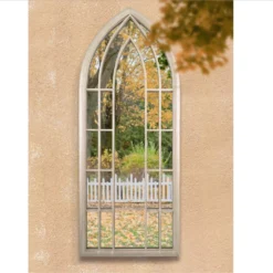 MirrorOutlet Somerley Sunflower Gothic Arch Large Garden Mirror - 150x61 Cm -Gardening Series Store 13950558 9584987173091575
