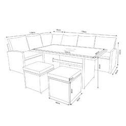 Matara Rattan Effect Corner Sofa Set -Gardening Series Store 13951470 2105021609466129