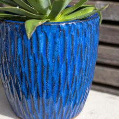 Chiswick Textured Pot Blue - 32cm -Gardening Series Store 13973624 1765011242821259