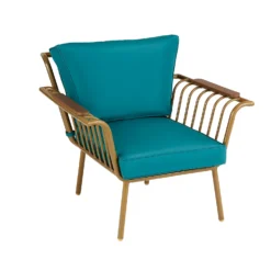 Omari Metal Garden Sofa Set - Teal & Gold -Gardening Series Store 14005703 8455022638225988