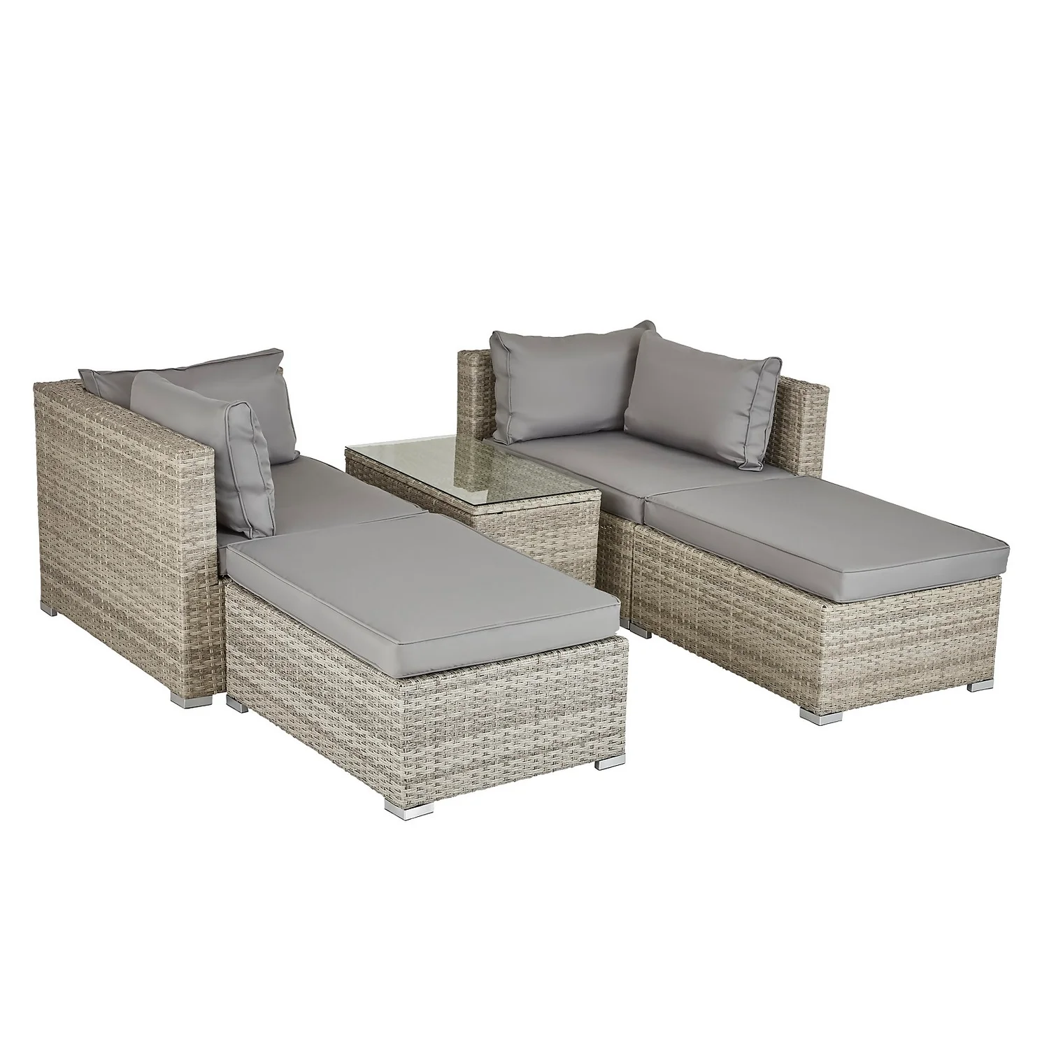 Cairo Grey Rattan Effect Garden Sofa Set 8 Cairo Grey Rattan Effect Garden Sofa Set - Image 6