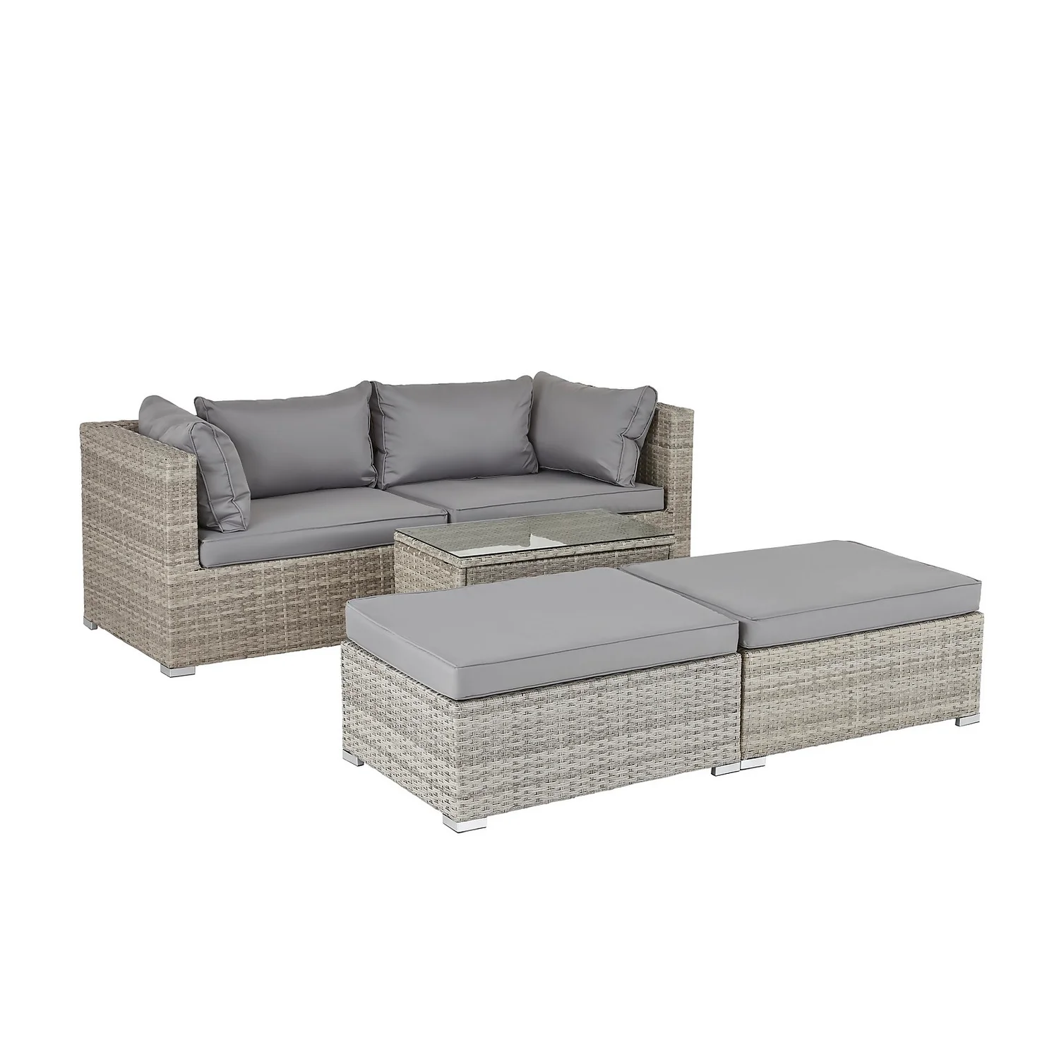 Cairo Grey Rattan Effect Garden Sofa Set 7 Cairo Grey Rattan Effect Garden Sofa Set - Image 5