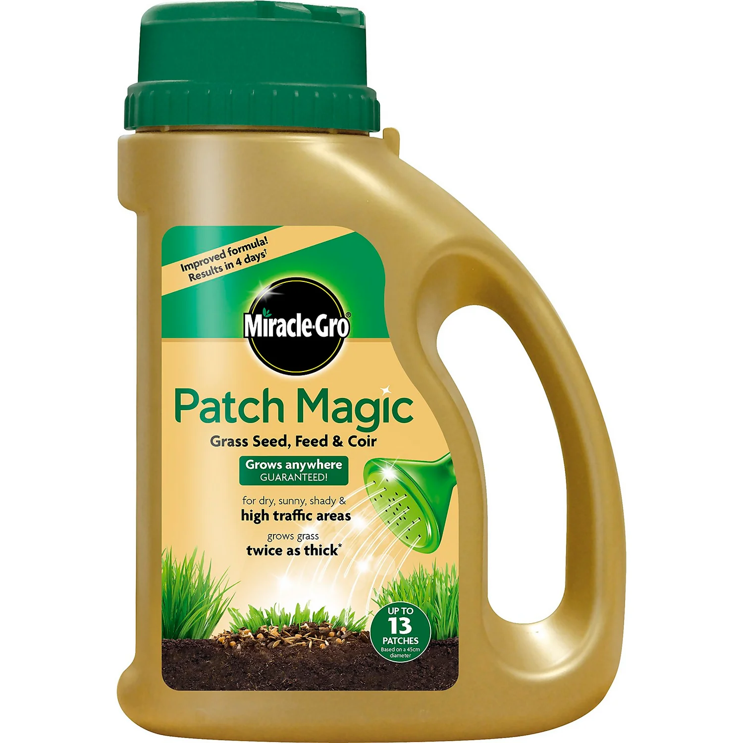 Miracle-Gro Patch Magic Grass Seed, Feed & Coir 1015g 3 Miracle-Gro Patch Magic Grass Seed, Feed & Coir 1015g