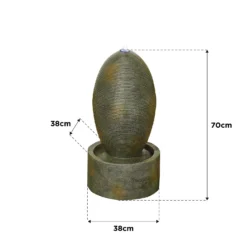 Stylish Fountain Petite Ripple Water Feature With LEDs -Gardening Series Store 14519358 5205047822608222