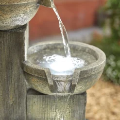 Stylish Fountain Ash Columns Water Feature With LEDs -Gardening Series Store 14519359 2355047822573173