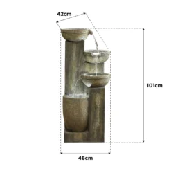 Stylish Fountain Ash Columns Water Feature With LEDs -Gardening Series Store 14519359 5615047822695786
