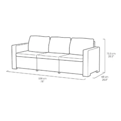 Keter California 4 Seater Outdoor Garden Furniture Chaise Lounge Set - Graphite With Grey Cushions 19 Keter California 4 Seater Outdoor Garden Furniture Chaise Lounge Set - Graphite With Grey Cushions -Gardening Series Store 14539596 2085041801875174